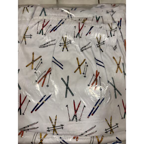 LAKE Other - Lake Pajamas Pima Crew Long Short Set Snow Skis Sz XL New NWT